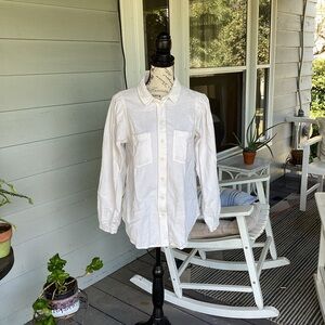 American Eagle Outfitters Cream Corduroy Shirt